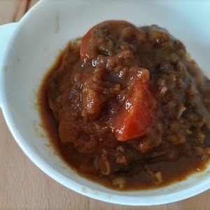 残ったカレーでカレー丼